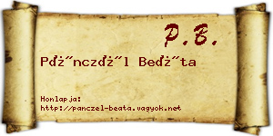Pánczél Beáta névjegykártya